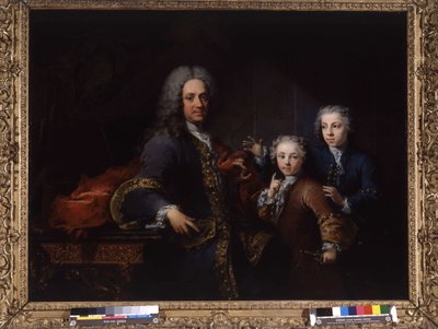 Monsieur de Saint Cannat a jeho děti (olej na plátně) od Robert Tournieres