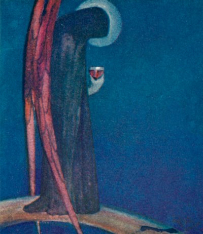 Ilustrace ke hře The Dream Of Gerontius od kardinála Newmana (barevné lito) od Robert Traill Rose