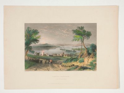 Centre Harbour, Lake Winnipesaukee, ilustrace pro Nathaniela Parkera Willise od Robert Wallis