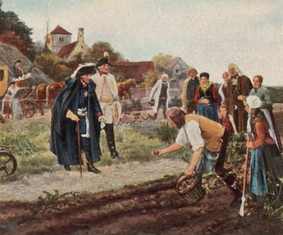Rekonstrukce po sedmileté válce, "Král všude" (barevná litografie) od Robert Warthmuller Muller