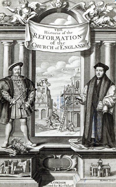 Titulní strana „Dějiny reformace anglikánské církve“ od Robert White