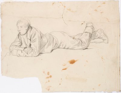 Chlapec ležící na břiše od Robert Wilhelm Ekman