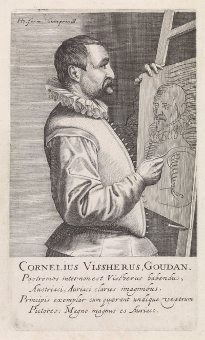 Portrét Cornelis Visscher od Robert Willemsz de Baudous