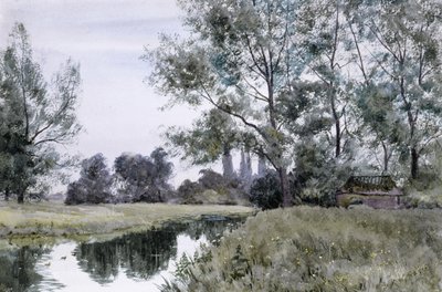 Na řece Lesser Stour, východní Kent (akvarel) od Robert Winchester Fraser