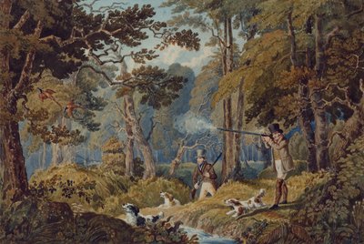 Střelba koroptev u Windsoru (Colour Litho) od Robert the Elder Havell