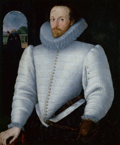 Portrét sira Waltera Raleigha (olej) od Robert the Elder Peake