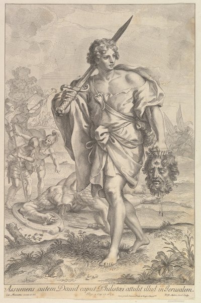 David s hlavou Goliáše, 1680-1743. od Robert van Audenaerde