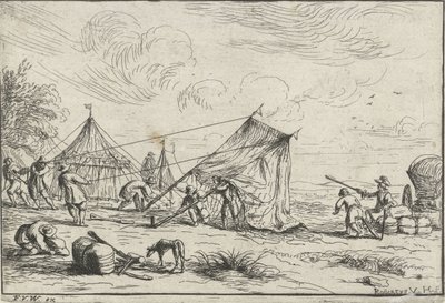 Stavění stanu Různé tábory (název série) od Robert van den Hoecke