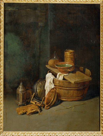 Zátiší s domácími potřebami (malba na dubovém dřevě) od Robert van den Hoecke