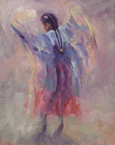 Anděl může létat, 2015 (olej na plátně) od Roberta Murray