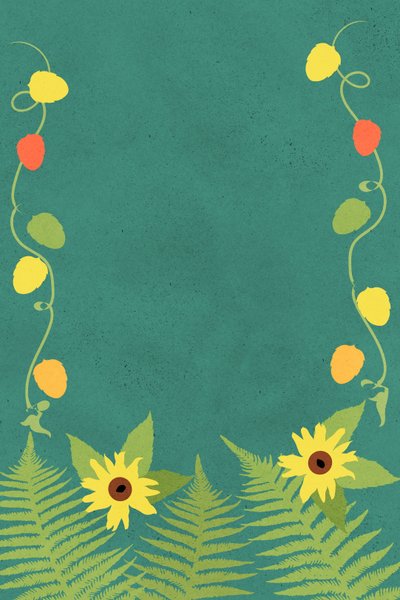 Sunflower Ferns, 2022 (digitální) od Roberta Murray