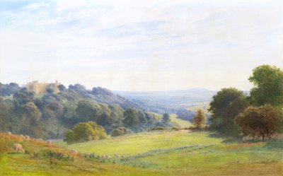 Hrad Chirk, Clwyd (akvarel) od Roberto Angelo Kittermaster Marshall