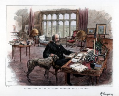 Alfred Lord Tennyson 1809-1892, laureát básníka, 1884. od Roberts