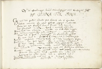 Báseň o Gesina ter Borch (část první) Na obrázku slavného a nápadného Juffr./ Juffr. Gesina Ter Borch (titul na objektu) od Robertus Altius (signed by artist)