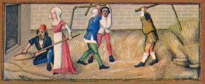 Červenec - mlácení, 15. století, 1939. od Robinet Testard