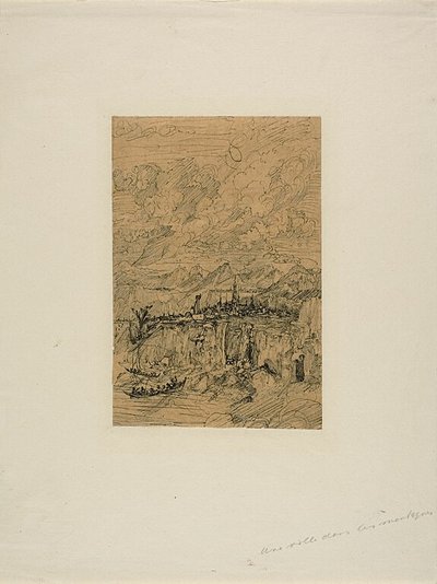 Město v horách od Rodolphe Bresdin
