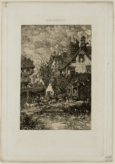 Vstup do vesnice z Revue Fantaisiste od Rodolphe Bresdin
