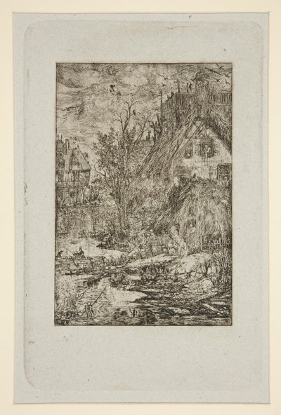 Entree de Village (doškové domky) od Rodolphe Bresdin