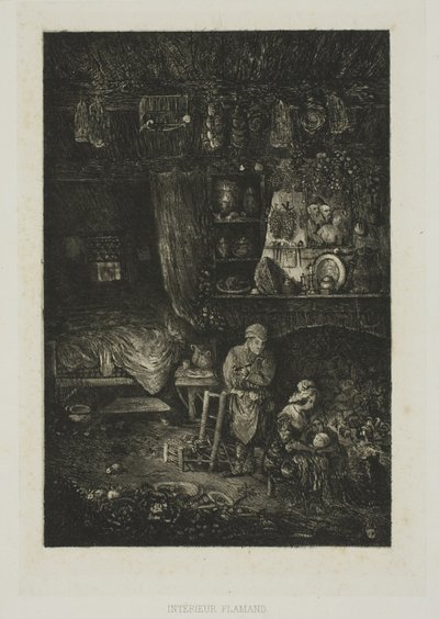 Vlámský interiér, z Revue Fantaisiste od Rodolphe Bresdin