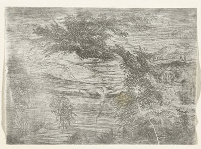 Landschap klade šroub Rybář na mostě od Rodolphe Bresdin