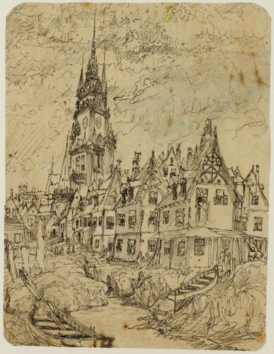 Námořní vesnice od Rodolphe Bresdin