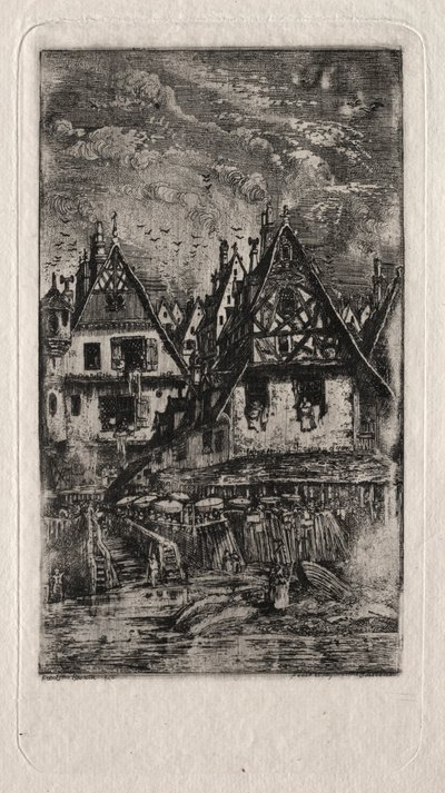 Tržiště se slunečníky, 1866. od Rodolphe Bresdin