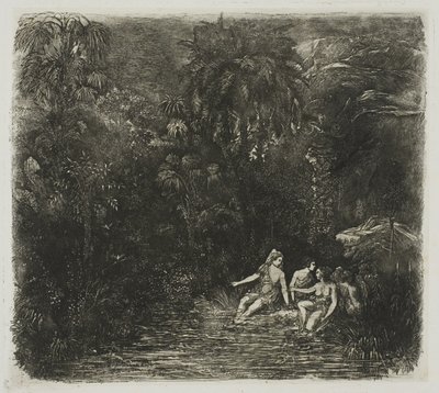 Bathers under the Palms od Rodolphe Bresdin