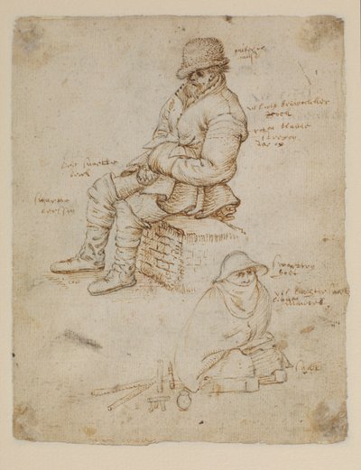 Dvě sedící postavy (verze) od Roelandt Jacobsz. Savery