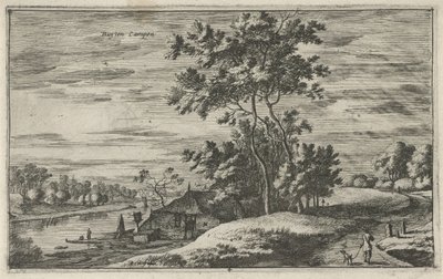 Pohled na IJssel poblíž Kampen Buyten Campen (název na objektu) Krajiny v severním Nizozemsku (Roelant Roghman) (název série) od Roelant Roghman