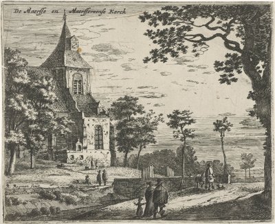 Kostel Maarsseveen De Masse a Maarsseveense Kerck (název na objektu) Krajiny v provinciích Holandsko a Utrecht (název série) od Roelant Roghman