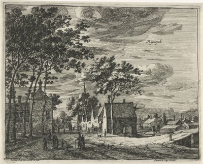 Rijswijk Ryswyck (název na objektu) Krajiny v provinciích Holandsko a Utrecht (název série) od Roelant Roghman