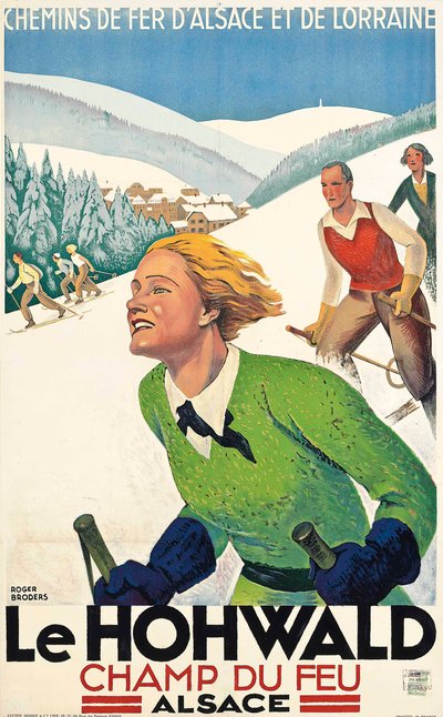 Le Hohwald, cca 1930 (barevná litografie) od Roger Broders