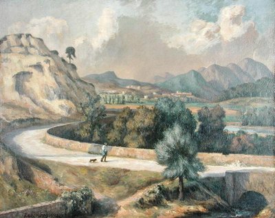 Italská krajina, cca 1922-1925 (olej na plátně) od Roger Eliot Fry
