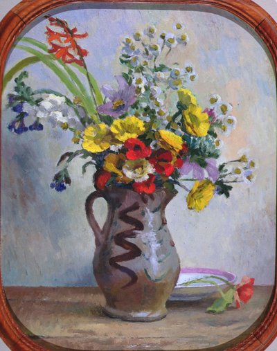 Letní květiny, asi 1922 (olej na desce) od Roger Eliot Fry
