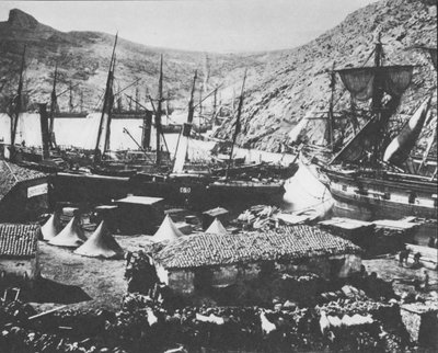 Balaclava Harbour během krymské války od Roger Fenton