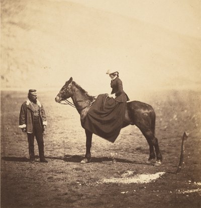 Henry Duberly Esq., Paymaster, 8th Hussars  Mrs. Duberly. od Roger Fenton