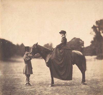 Dáma na koni, 50. léta 19. století. od Roger Fenton