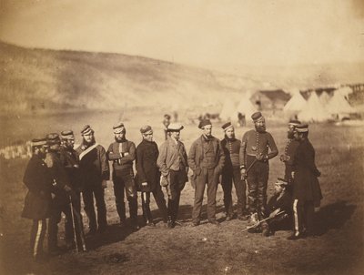 Major Burton a důstojníci 5. gardového dragounského pluku od Roger Fenton