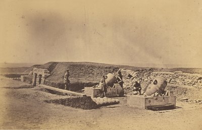 Minometné baterie před Picquet House, lehká divize od Roger Fenton