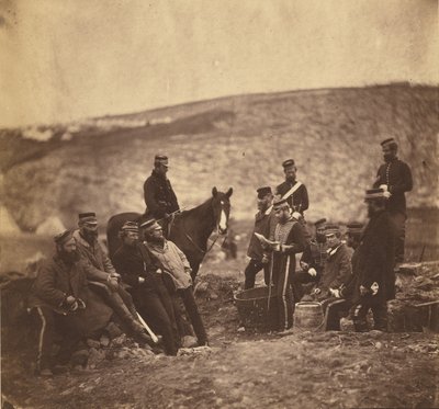 Důstojníci a mužstvo 8. husarského pluku. od Roger Fenton