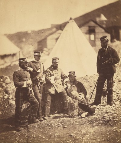 Důstojníci 71. pluku Highlanders od Roger Fenton
