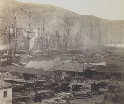 Železniční boudy a dílny, Balaklava od Roger Fenton