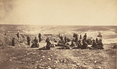 Francouzská reduta u Inkermannu od Roger Fenton
