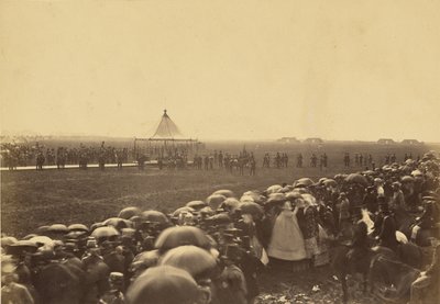 Zkouška pušky před příjezdem královny. od Roger Fenton