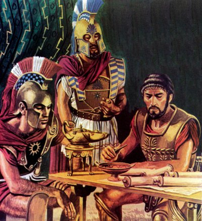Expedice Syrakusy (barevná litografie) od Roger Payne
