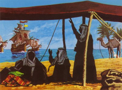 Vasco Da Gama (barevná litografie) od Roger Payne