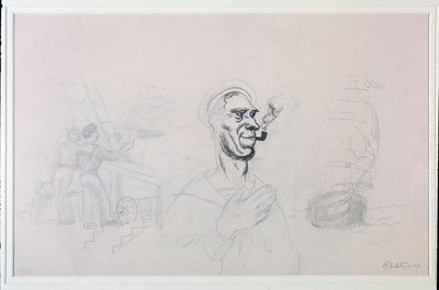 Námořník (kresba, 20. století) od Roger de La Fresnaye