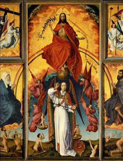 Oltář Posledního soudu: Svatá Marie a svatý Jan Křtitel (ood). od Rogier van der Weyden