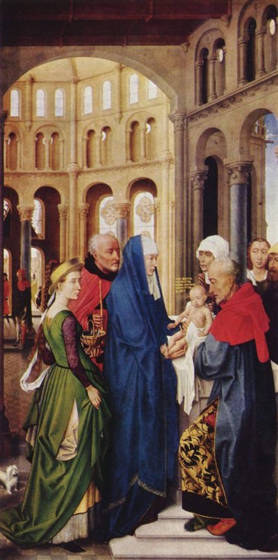 Columba-Altar: Darbringung im Tempel od Rogier van der Weyden
