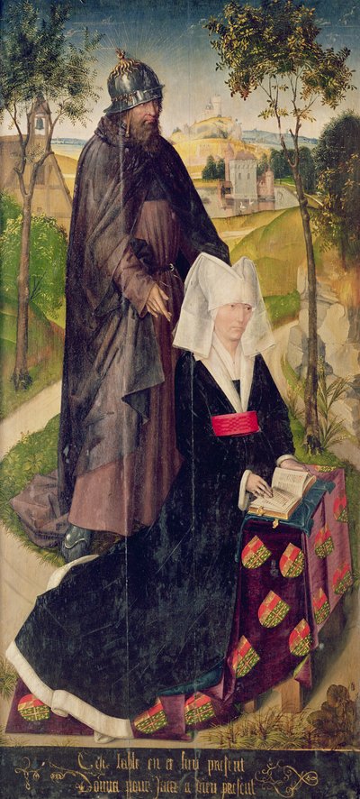 Guillemette de Montagu se Saint Guillaume, 1460-66 (malovaný panel) od Rogier van der Weyden
